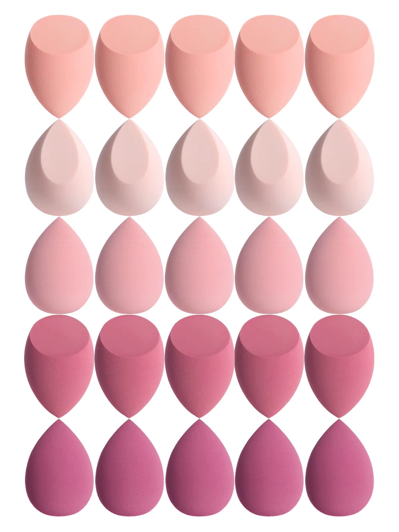 25 Beauty Eggs (Makeup Sponges), Foundation Make-Up Mixed Beauty Sponges, Liquid, Cream and Powder Flawless, Multi-Color Makeup