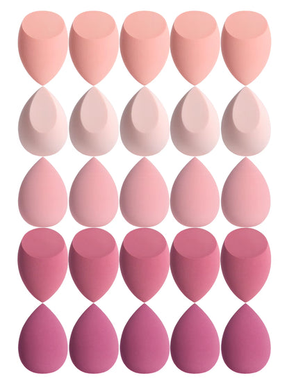 25 Beauty Eggs (Makeup Sponges), Foundation Make-Up Mixed Beauty Sponges, Liquid, Cream and Powder Flawless, Multi-Color Makeup