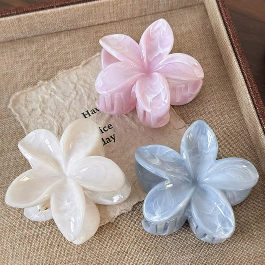  Mila- Fashion Flower Hair Claw Clip Women Girls For Think Hair, Claws Hairpin Barrettes Beach Ponytail Clip Hair Accessories