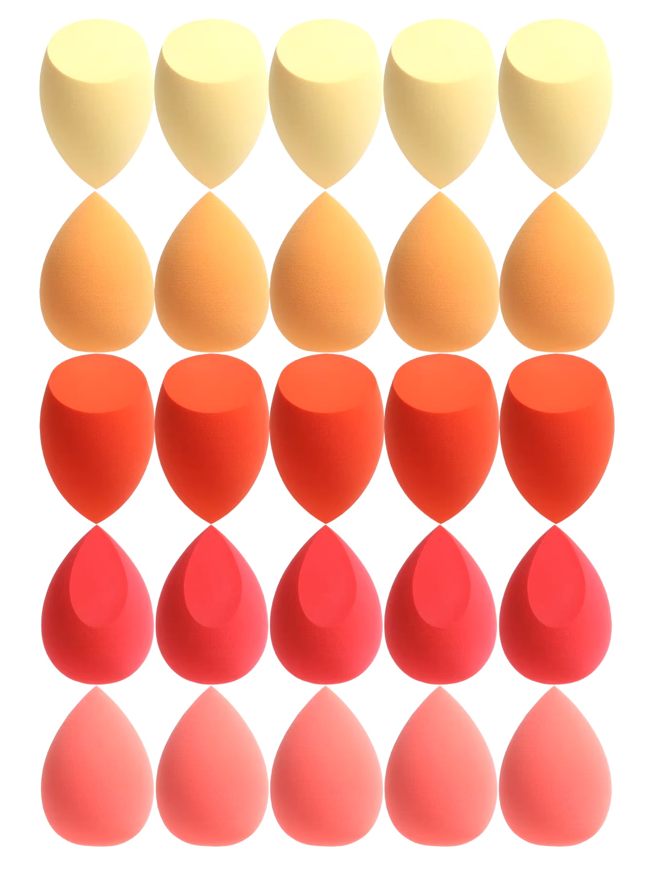 25 Beauty Eggs (Makeup Sponges), Foundation Make-Up Mixed Beauty Sponges, Liquid, Cream and Powder Flawless, Multi-Color Makeup