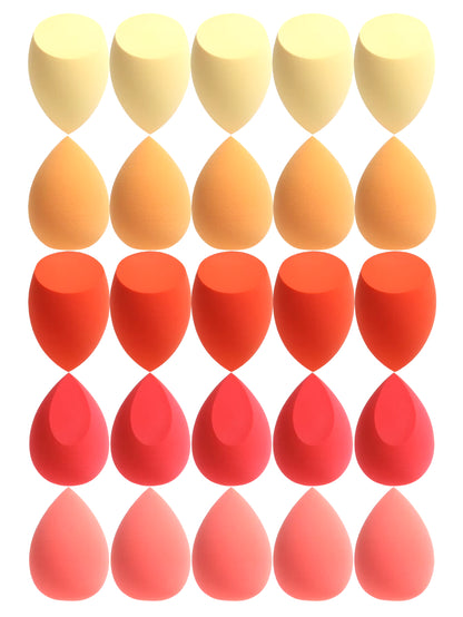 25 Beauty Eggs (Makeup Sponges), Foundation Make-Up Mixed Beauty Sponges, Liquid, Cream and Powder Flawless, Multi-Color Makeup