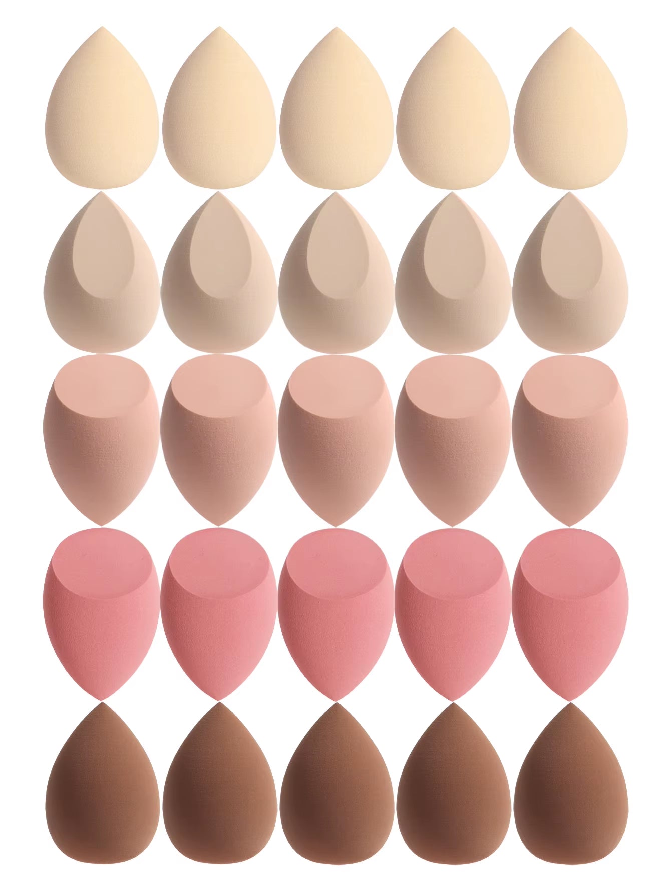 25 Beauty Eggs (Makeup Sponges), Foundation Make-Up Mixed Beauty Sponges, Liquid, Cream and Powder Flawless, Multi-Color Makeup