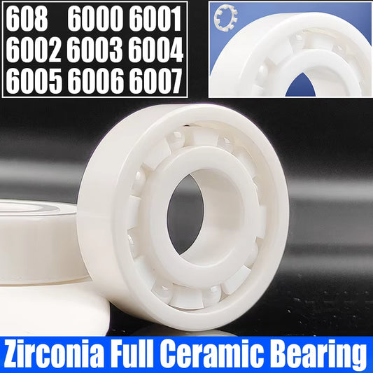 1PCS Zro2 Zirconia Full Ceramic Bearing Full Zro2 Ceramic Ball Bearing Zirconia Bearing 608 6000 6001 6002 6003 6004 6005-6007